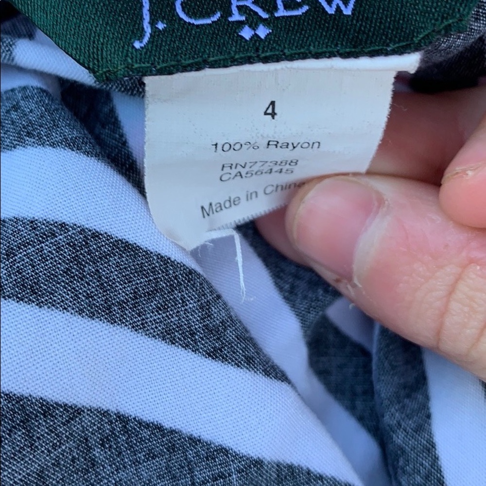J. Crew White and Black Stripe Dress - Picture 4 of 4